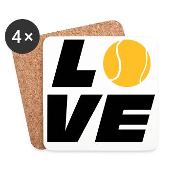 Tennis - Coasters (set of 4) - white - Front