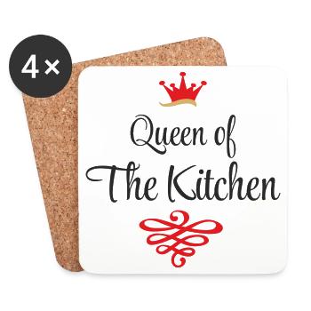 cooking - Coasters (set of 4) - white - Front