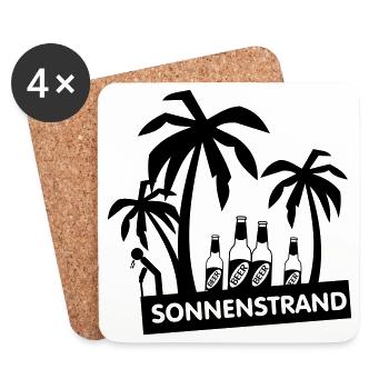 Malle,mallorca,party,goldstrand,2014,urlaub,saufen - Untersetzer (4er-Set) - Weiß - Vorne