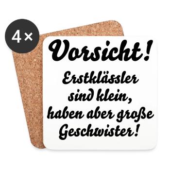 schulkind schule lustig - Untersetzer (4er-Set) - Weiß - Vorne
