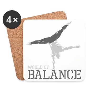 Handstand Hand Balance Training Sport Arm Symbol - Coasters (set of 4) - white - Front