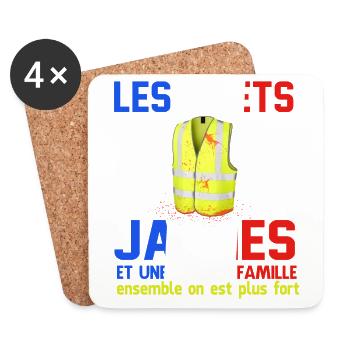 Gilet de Sécurité Famille Solidairte - Dessous de verre (lot de 4) - blanc - Devant