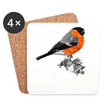 bird - Coasters (set of 4) - white - Front