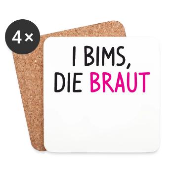 Bride hen party saying - Coasters (set of 4) - white - Front