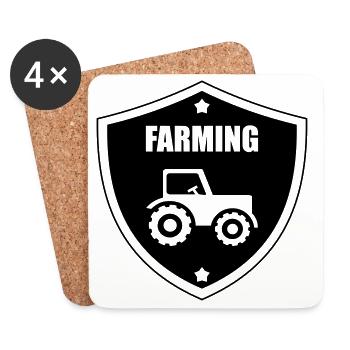 Farming - Coasters (set of 4) - white - Front