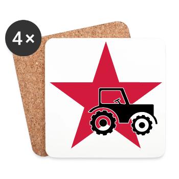 Farming - Dessous de verre (lot de 4) - blanc - Devant
