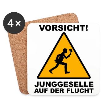 Bachelor Escape Funny saying Wedding Shower Party - Coasters (set of 4) - white - Front