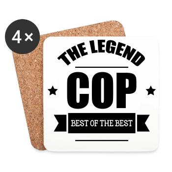 Police - Coasters (set of 4) - white - Front