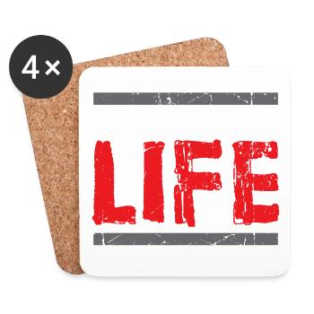Fitness saying - Coasters (set of 4) - white - Front