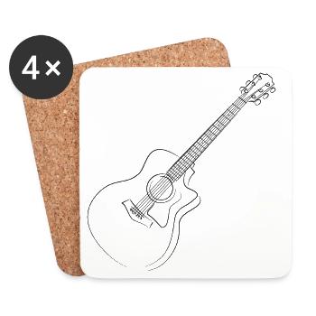 Gitarre Gitarrist Musiker - Untersetzer (4er-Set) - Weiß - Vorne