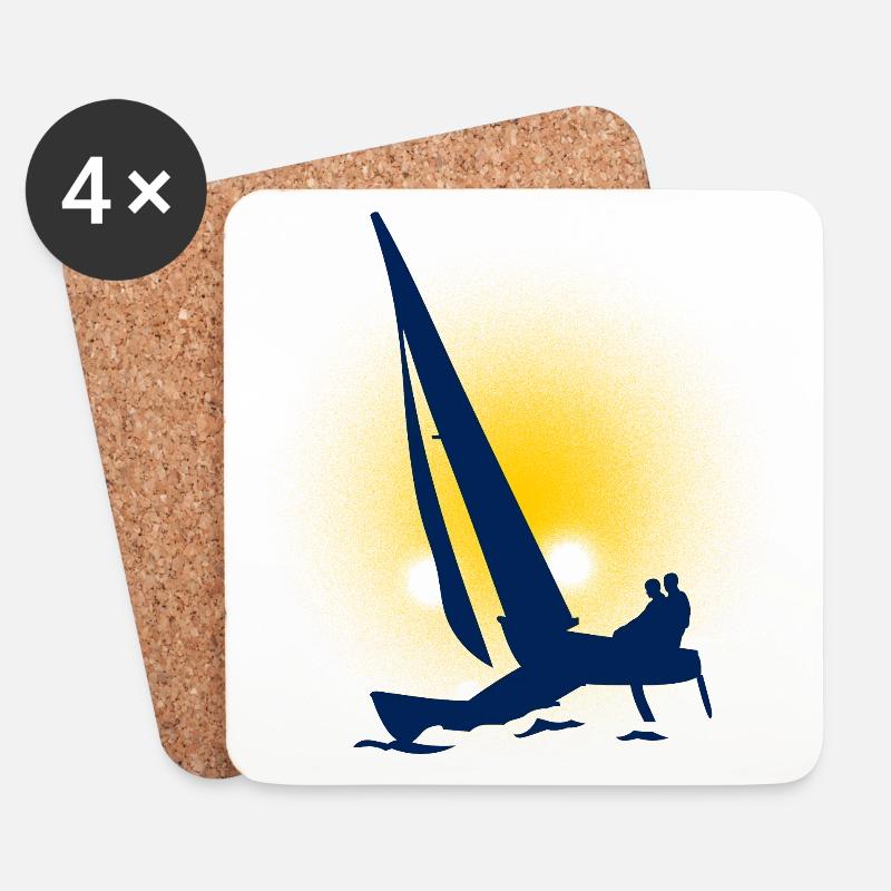 catamaran - Untersetzer (4er-Set) - Weiß
