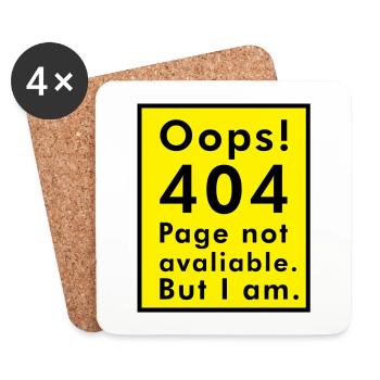 Erreur 404 - Dessous de verre (lot de 4) - blanc - Devant