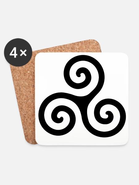 spiral - Coasters (set of 4) - white