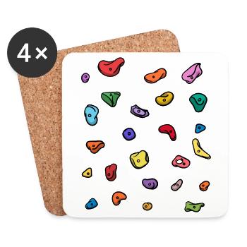 Boulder Bouldering Escalade Alpinisme Sports de montagne - Dessous de verre (lot de 4) - blanc - Devant