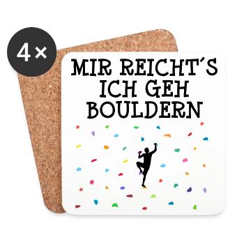 Bergsteigen Klettern Bouldern Spruch Sport Lustig - Untersetzer (4er-Set) - Weiß - Vorne