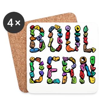 Bouldering boulder climbing scripture mountaineering - Coasters (set of 4) - white - Front