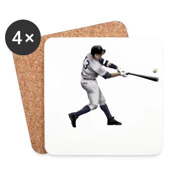 baseball - Dessous de verre (lot de 4) - blanc - Devant