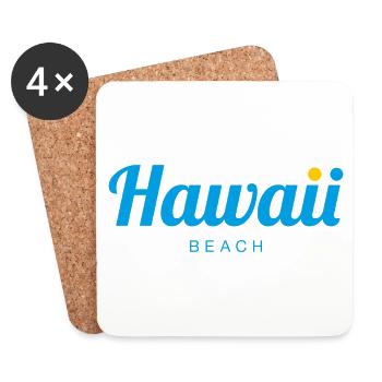 HAWAII Beach - Untersetzer (4er-Set) - Weiß - Vorne