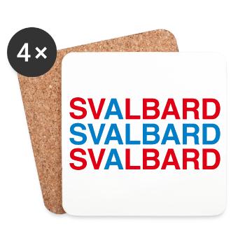 SVALBARD Norway Norway Norwegian Flag - Coasters (set of 4) - white - Front