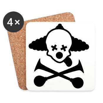 totenkopf clown - Untersetzer (4er-Set) - Weiß - Vorne
