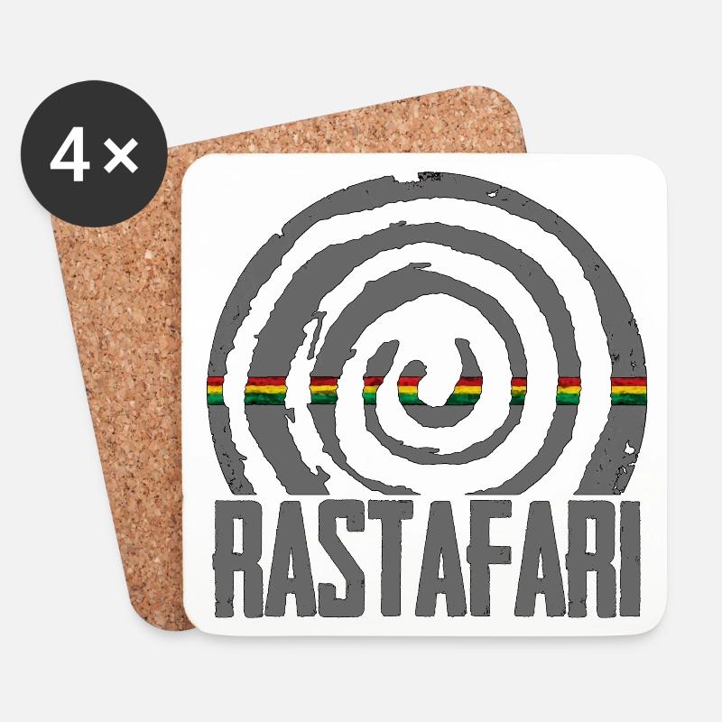 Reggae Rastafari - Coasters (set of 4) - white