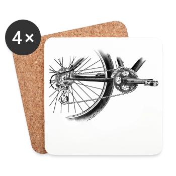 roue - Dessous de verre (lot de 4) - blanc - Devant