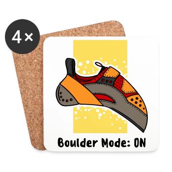 Boulder Boulderer escalade escalade escalade sports de montagne - Dessous de verre (lot de 4) - blanc - Devant