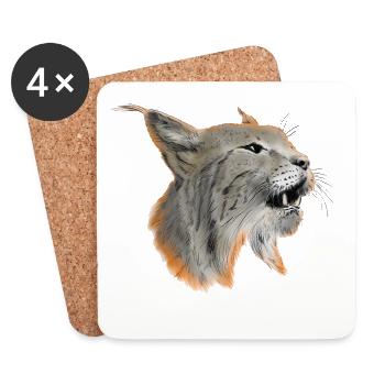 Luchs - Untersetzer (4er-Set) - Weiß - Vorne