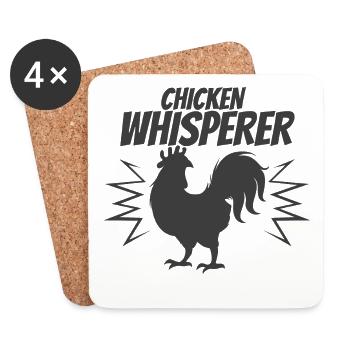 Chicken Whisperer - Untersetzer (4er-Set) - Weiß - Vorne