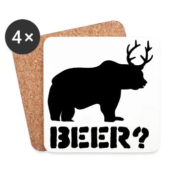 beer - Untersetzer (4er-Set) - Weiß - Vorne