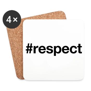 RESPECT - Untersetzer (4er-Set) - Weiß - Vorne