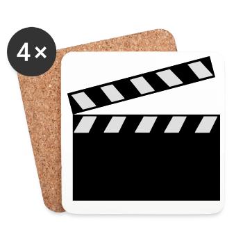 Clapper Board - Coasters (set of 4) - white - Front