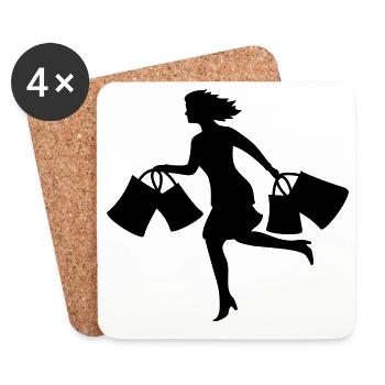 femmes - Dessous de verre (lot de 4) - blanc - Devant