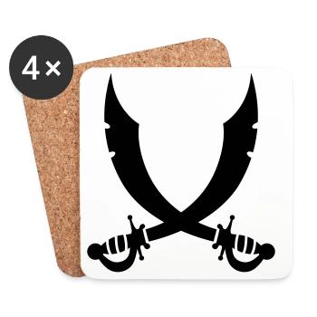 swords - Coasters (set of 4) - white - Front