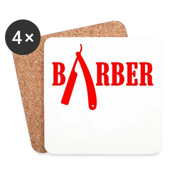 Barbier dire - Dessous de verre (lot de 4) - blanc - Devant