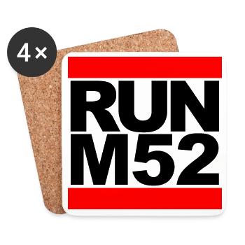 RUN M52 - Untersetzer (4er-Set) - Weiß - Vorne