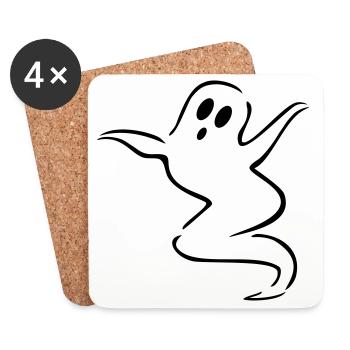 gespenst geist halloween - Untersetzer (4er-Set) - Weiß - Vorne