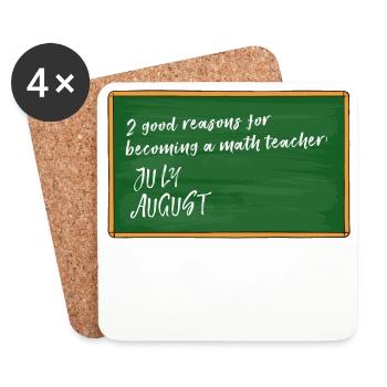Professeur de vacances professeur de professeur professeur énonciations drôles - Dessous de verre (lot de 4) - blanc - Devant