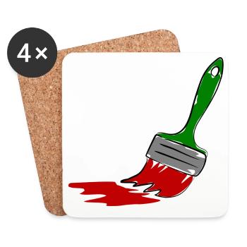 Painter Brush - Coasters (set of 4) - white - Front