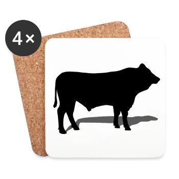 bull - Coasters (set of 4) - white - Front