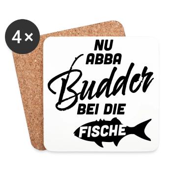 Nu aba Budder with the fish - Coasters (set of 4) - white - Front