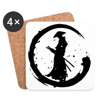 Ronin Samurai Enso - Coasters (set of 4) - white - Front