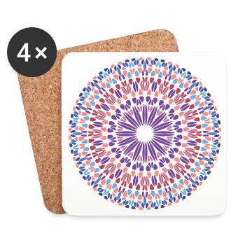 Mandala - Coasters (set of 4) - white - Front