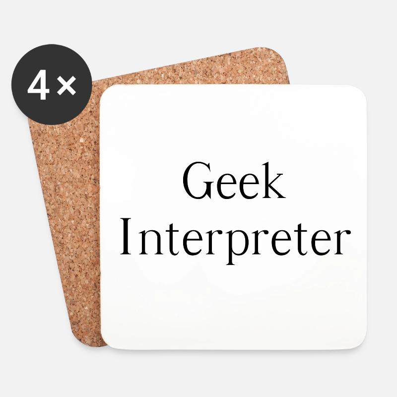 Geek interpreter - Untersetzer (4er-Set) - Weiß