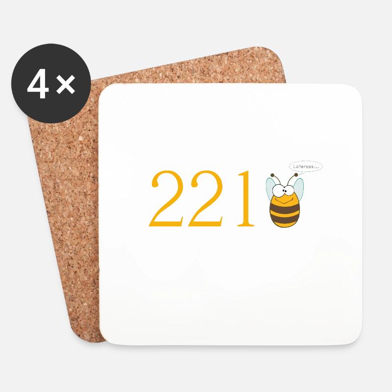 221bee - Coasters (set of 4) - white