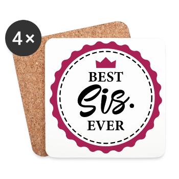 sister - Coasters (set of 4) - white - Front