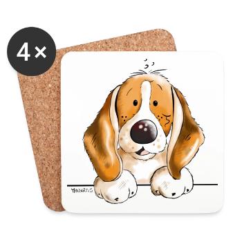 Sweet Beagle - Coasters (set of 4) - white - Front