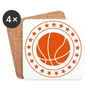 Basketball - Basket Ball - Game - Sport - Player - Coasters (set of 4) - white - Front