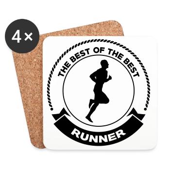 Running / Jogging / Run / Trail / Sport - Coasters (set of 4) - white - Front
