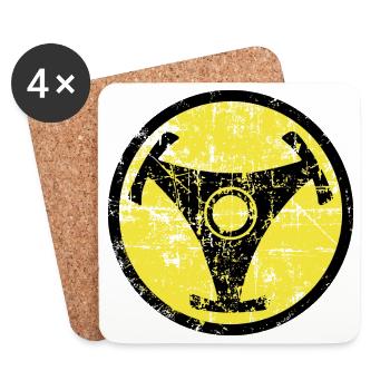 Atomic Vinyl 45rpm Nuklear Design - Untersetzer (4er-Set) - Weiß - Vorne